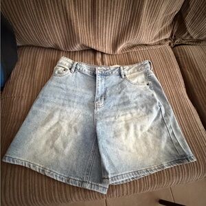 Rebels Light Blue Jean Shorts
